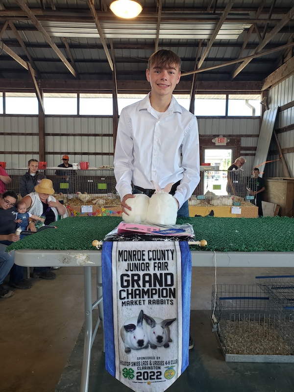 Grand Champion Market Rabbits, 2022 Monroe County Jr. Fair