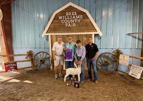 Grand Champion Market Goat, 2022 Williams County Fair