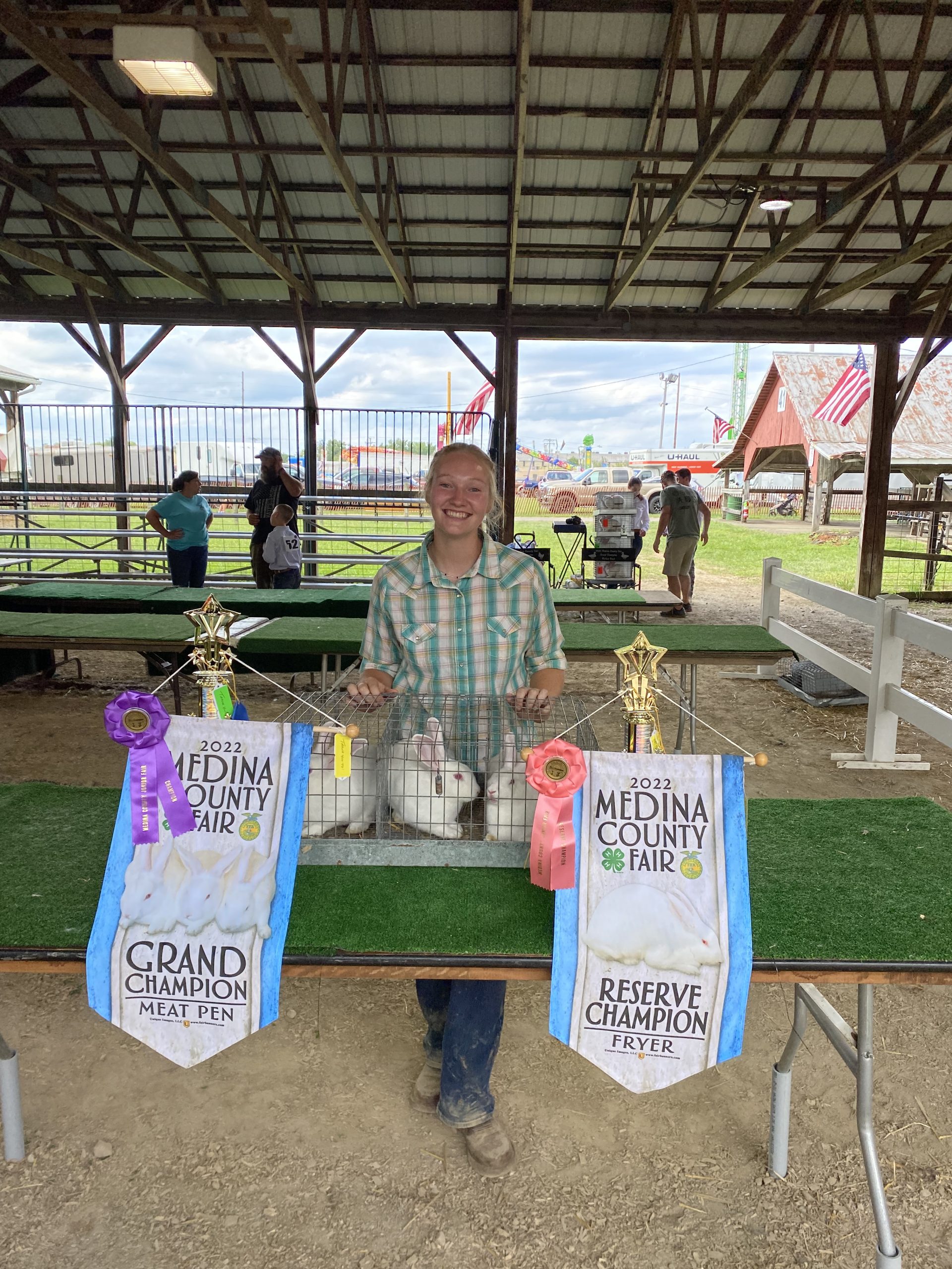 Grand Champion Meat Pen and Reserve Champion Fryer, 2022 Medina County Fair 2022