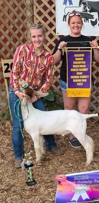 Reserve Champion Cross Market Goat, 2022 Medina County Jr. Fair