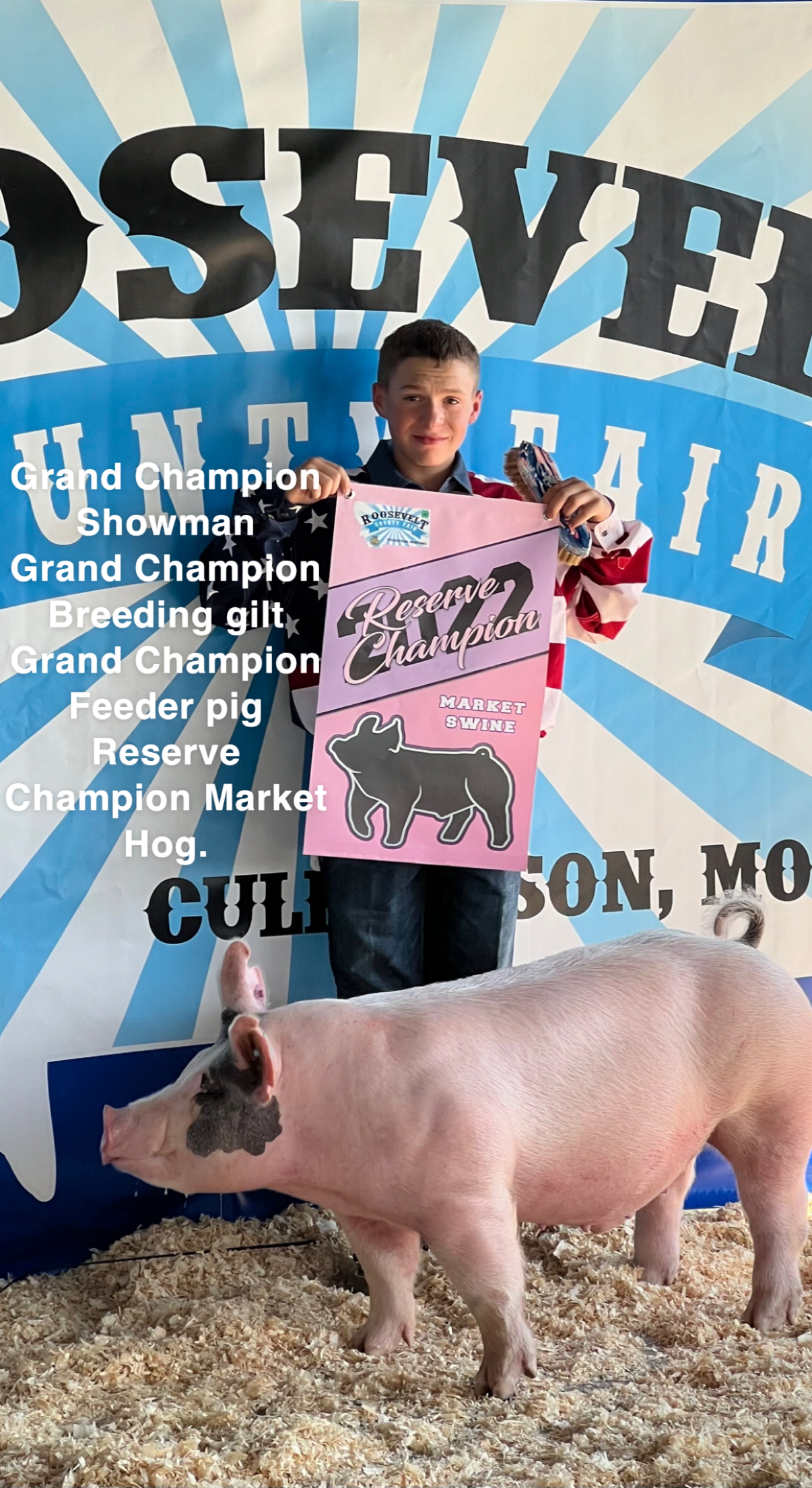 Reserve Grand Champion Market Swine, 2022 Roosevelt County Fair
