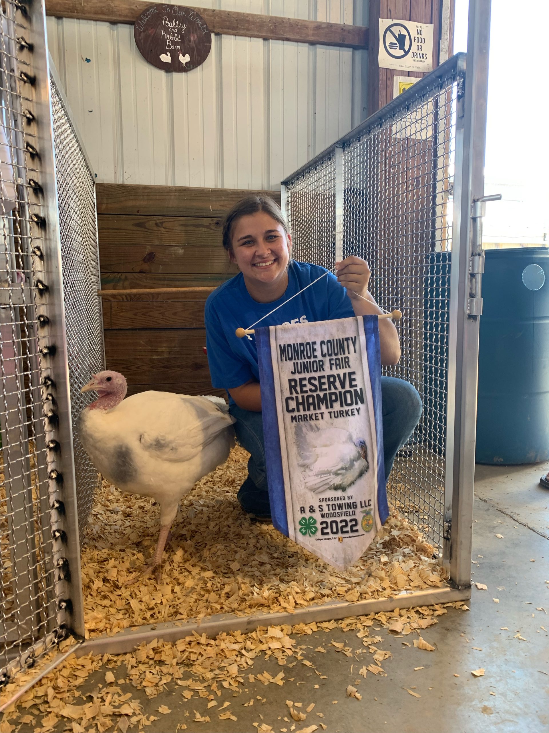 Reserve Champion Market Turkey, 2022 Monroe County Jr. Fair