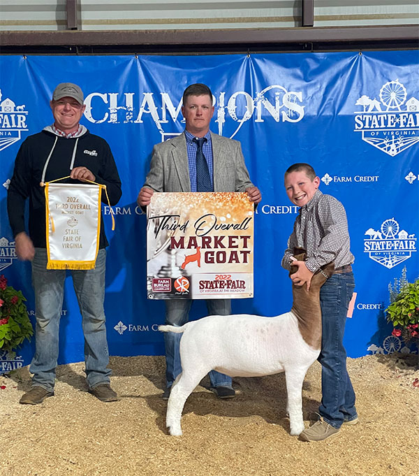 Third Overall Market Goat, 2022 Virginia State Fair