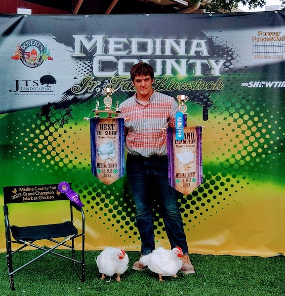 Grand Champion Pen of Broilers & Best of Show, 2023 Medina County Fair Jr Livestock Poultry Show