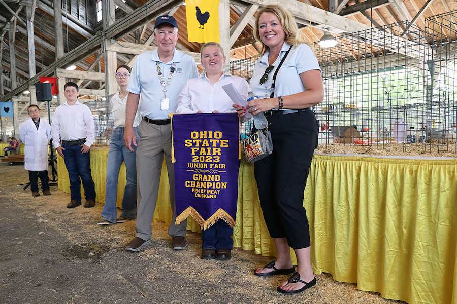 Grand Champion Meat Pen of Chickens, 2023 Ohio State Jr. Fair